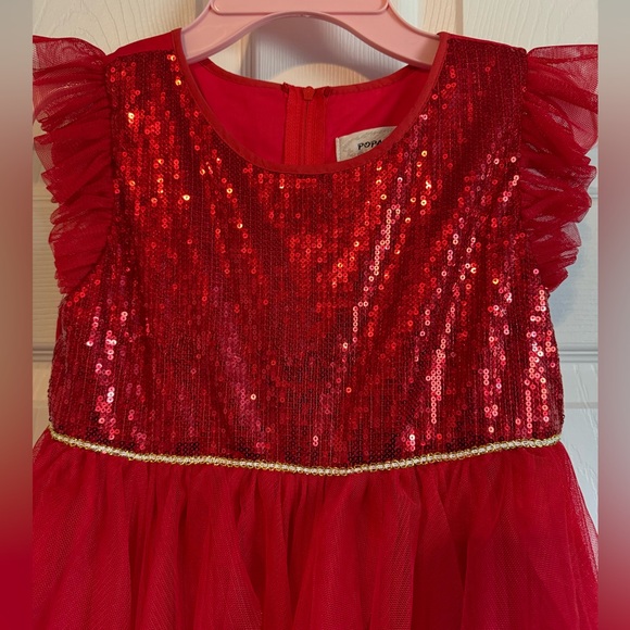 Popatu Sequin Layered Tulle Dress - Christmas - Size 8 - Picture 4 of 7
